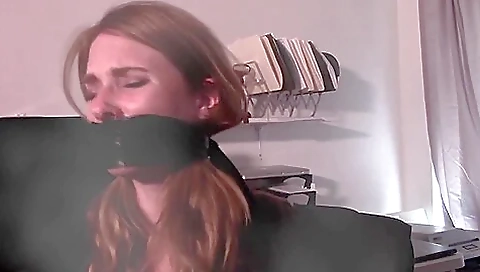 Girl Bound And Tightly Taped